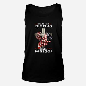 Stand For The Flag Kneel For The Cross Unisex Tank Top - Monsterry