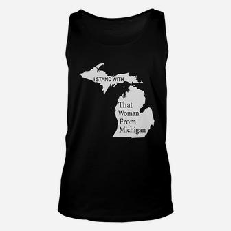 Stand With That Woman From Michigan Unisex Tank Top - Thegiftio UK