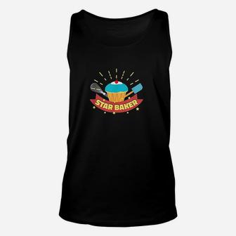 Star Baker Funny Baking Cupcake Muffin Unisex Tank Top | Crazezy