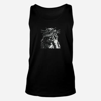 Statue Of Liberty Crying Unisex Tank Top | Crazezy