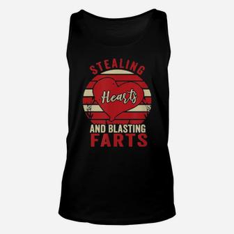 Stealing Hearts And Blasting Farts Valentine's Day Unisex Tank Top - Monsterry