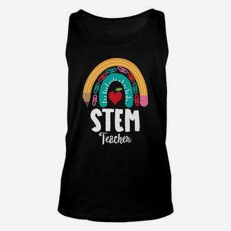 Stem Teacher, Funny Boho Rainbow For Teachers Unisex Tank Top | Crazezy