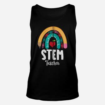 Stem Teacher, Funny Boho Rainbow For Teachers Zip Hoodie Unisex Tank Top | Crazezy