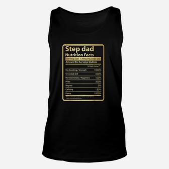 Step Dad Nutrition Facts Day Gift For Step Dad Unisex Tank Top | Crazezy