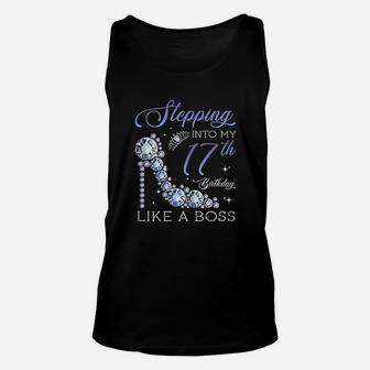 Stepping Into 17Th Birthday Born 2003 Gifts 17 Years Old Unisex Tank Top | Crazezy UK