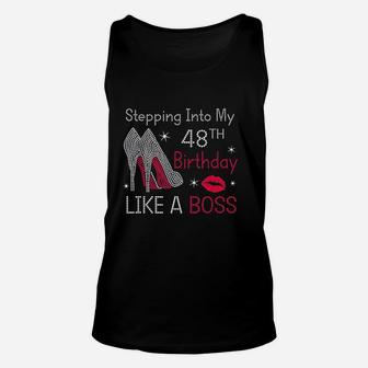 Stepping Into My 48Th Birthday Like A Boss Funny Unisex Tank Top | Crazezy