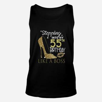 Stepping Into My 55Th Birthday Like A Boss Unisex Tank Top | Crazezy