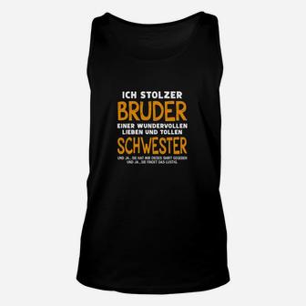 Stolzer Bruder Tolle Schwester Unisex TankTop, Geschwisterliebe Design - Seseable