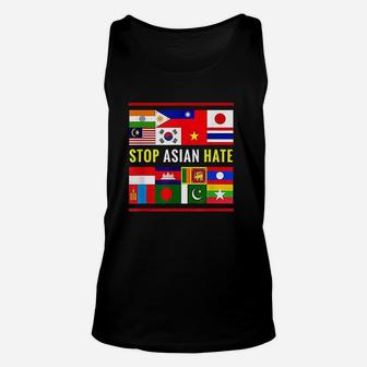 Stop Asian Hate Flag Unisex Tank Top | Crazezy