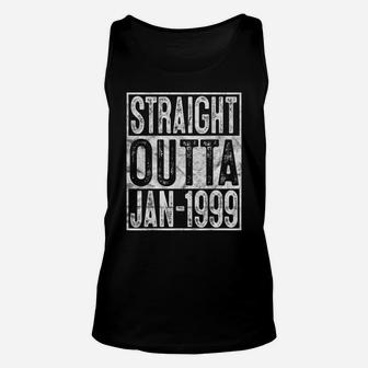 Straight Outta January 1999 21St Birthday Gift 21 Year Old Unisex Tank Top | Crazezy
