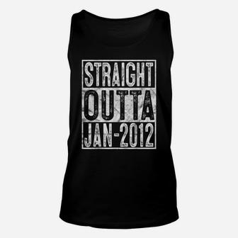 Straight Outta January 2012 8Th Birthday Gift 8 Year Old Unisex Tank Top | Crazezy UK