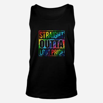 Straight Outta Lgbt Pride Lgbtq Rainbow Flag Pride Unisex Tank Top - Monsterry