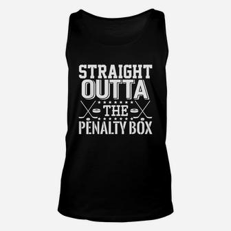 Straight Outta The Penalty Box Funny Ice Hockey Enforcer Unisex Tank Top | Crazezy AU