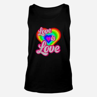 Straight Support Lgbtq Love Is Love Gay Pride Rainbow Unisex Tank Top - Monsterry DE