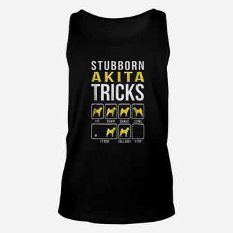 Stubborn Akita Tricks Unisex Tank Top | Crazezy CA
