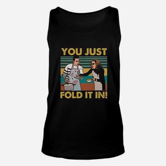 Summer Fashion Printed Just Fold It In Graphic Unisex Tank Top | Crazezy
