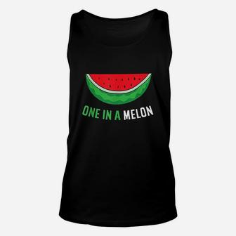 Summer Watermelon Cool Melon One In A Melon Unisex Tank Top | Crazezy