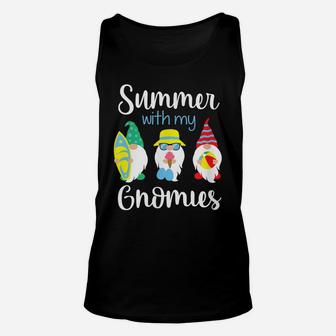 Summer With My Gnomies Cute Colorful Gnome Graphic Unisex Tank Top | Crazezy DE