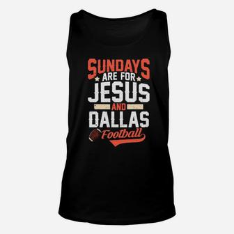 Sundays Are For Jesus And Dallas City Christian Football Unisex Tank Top - Monsterry CA