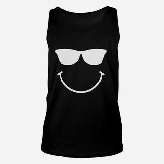 Sunglasses Smile Face Emoticon Unisex Tank Top | Crazezy