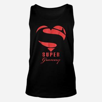 Super Granny Superhero T Shirt Gift Mother Father Day Unisex Tank Top | Crazezy