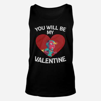 Super Hero You Will Be My Valentine Unisex Tank Top - Monsterry