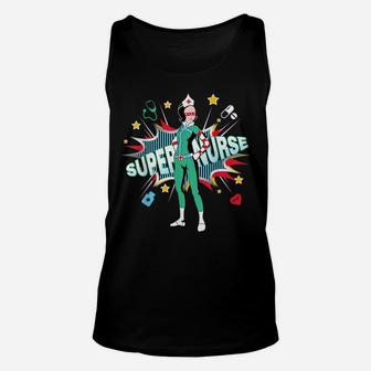 Super Nurse Shirt Best Superhero Funny Rn Nurse Unisex Tank Top | Crazezy