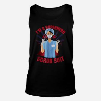 Superhero Scrub Suit Nurse Shirt Unisex Tank Top | Crazezy