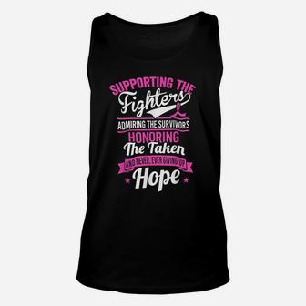 Supporting The Fighters Admiring The Survivors Unisex Tank Top | Crazezy AU