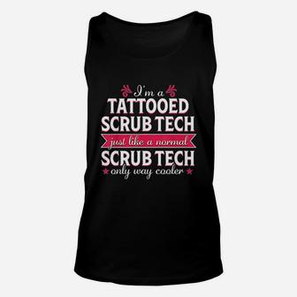Surgical Tech Technologist Funny Tattoo Medical Gift Unisex Tank Top | Crazezy CA