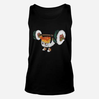 Sushi Weight Lifting Japanese Food Unisex Tank Top | Crazezy