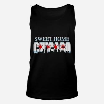 Sweet Home Chicago Flag Skyline Men Women Unisex Tank Top - Thegiftio