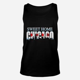 Sweet Home Chicago Flag Skyline Unisex Tank Top - Thegiftio