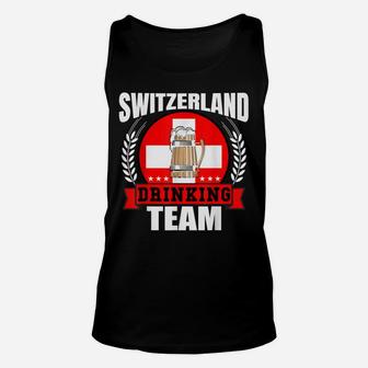 Switzerland Drinking Team Funny Swiss Flag Beer Party Gift Unisex Tank Top | Crazezy