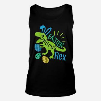 T-Rex Bunny Easter Egg Funny Easter Saurus Rex Hunting Egg Unisex Tank Top | Crazezy