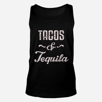 Tacos And Tequila White Sayings Unisex Tank Top | Crazezy