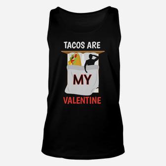 Tacos Are My Valentine Unisex Tank Top - Monsterry