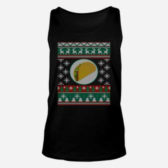 Tacos Ugly Christmas Gift Idea Tacos Lover Unisex Tank Top | Crazezy