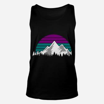Take A Hike Funny Retro Vintage Sunset Mountains Hiking Unisex Tank Top | Crazezy