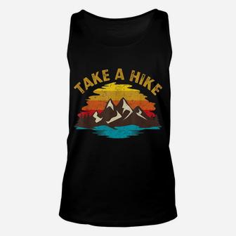Take A Hike Outdoor Sunset Vintage Style Mountains Nature Unisex Tank Top | Crazezy AU