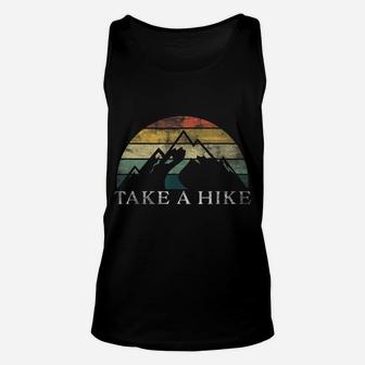 Take A Hike Retro Weathered Outdoor Hiking Unisex Tank Top | Crazezy