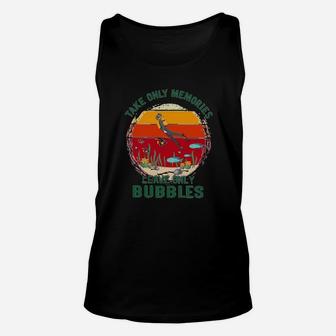 Take Only Memories Leave Only Bubbles Scuba Diving Unisex Tank Top - Thegiftio UK