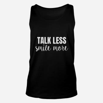 Talk Less Smile More Hamilton Historic Quote Gift Unisex Tank Top | Crazezy