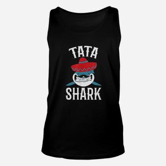 Tata Shark Funny Spanish Daddy Gift Unisex Tank Top | Crazezy