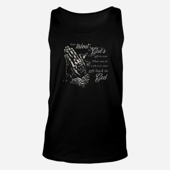 Tattoo Machine Praying Hand Your Talent Is Gods Unisex Tank Top - Monsterry CA
