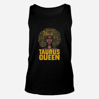 Taurus Queen Black Woman Afro Natural Hair African American Unisex Tank Top | Crazezy