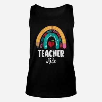 Teacher Aide, Funny Boho Rainbow For Teachers Zip Hoodie Unisex Tank Top | Crazezy