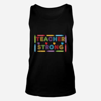 Teacher Strong Gifts For The Worlds Best Teacher Unisex Tank Top | Crazezy UK