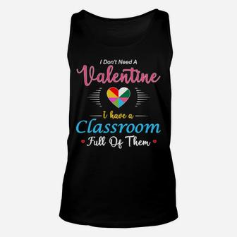 Teacher Valentine's Day Funny Classroom School Unisex Tank Top - Monsterry CA
