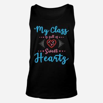 Teachers Valentines Day Class Full Of Sweethearts Unisex Tank Top - Monsterry